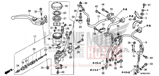 MAITRE-CYLINDRE FREIN AV. (CB1000RA) CB1000RAE de 2014